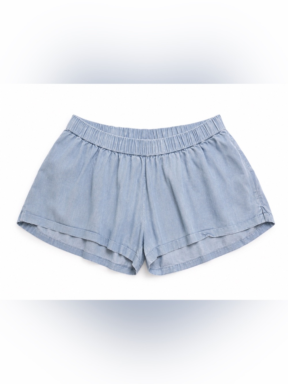 Blue linen shorts